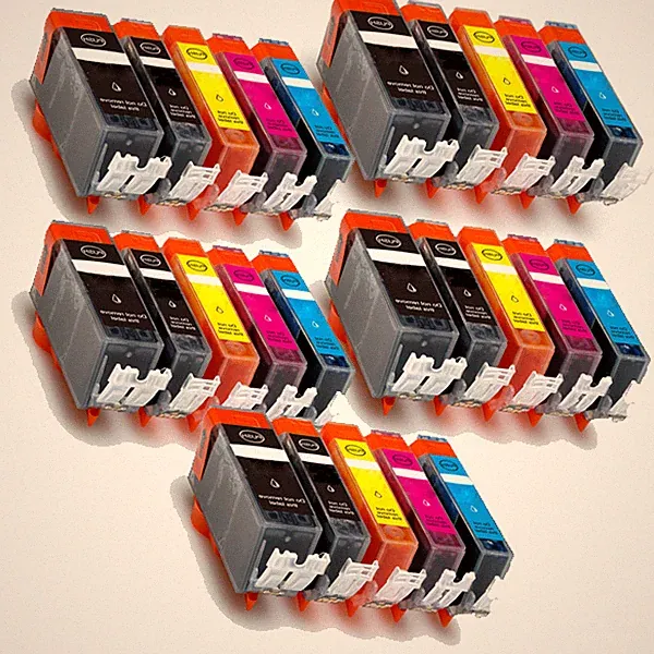 25 Pk Custom ink cartridges (see description for details)