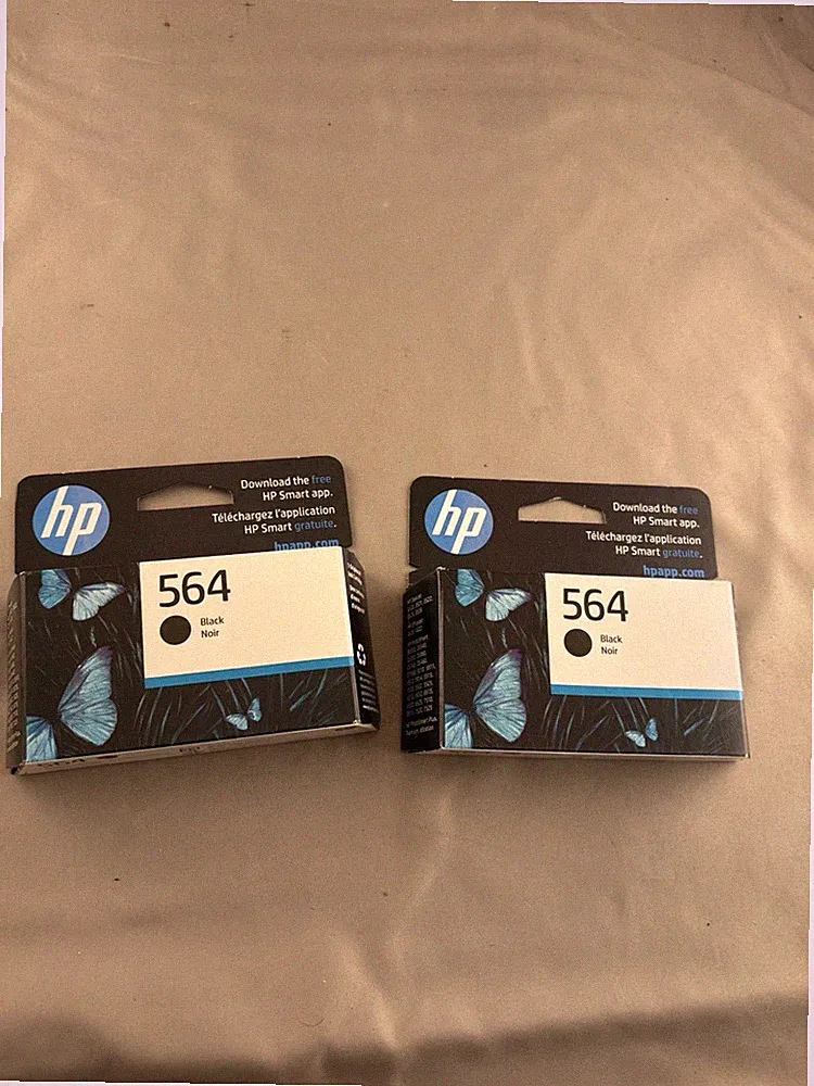 2PK GENUINE HP 564 Black Ink Cartridge for HP Deskjet 3520 3521 OfficeJet 4610