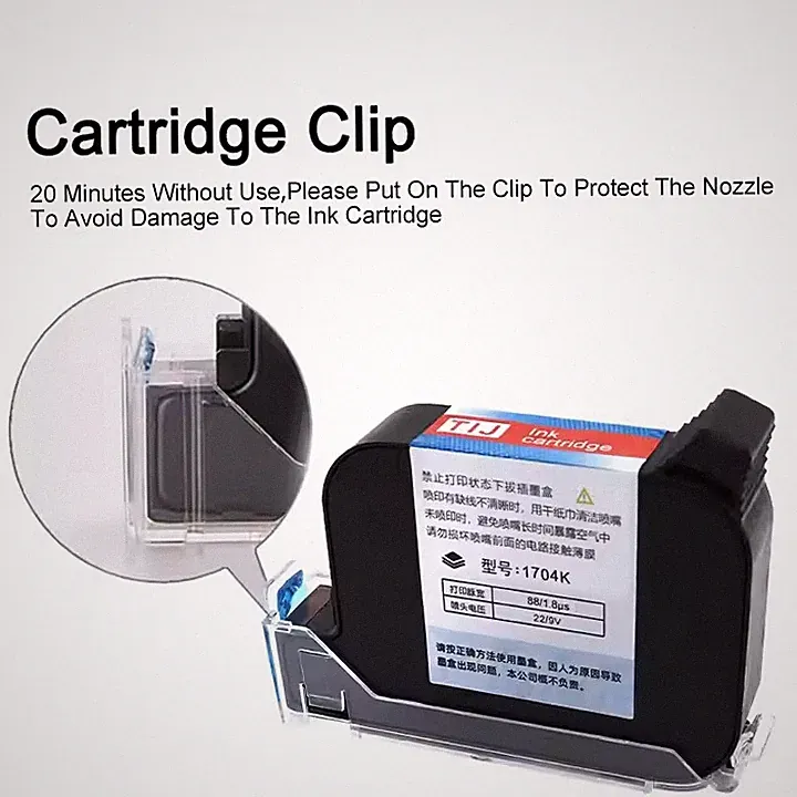 3 pieces 12.7mm Handheld Online Inkjet Printer Ink Cartridge