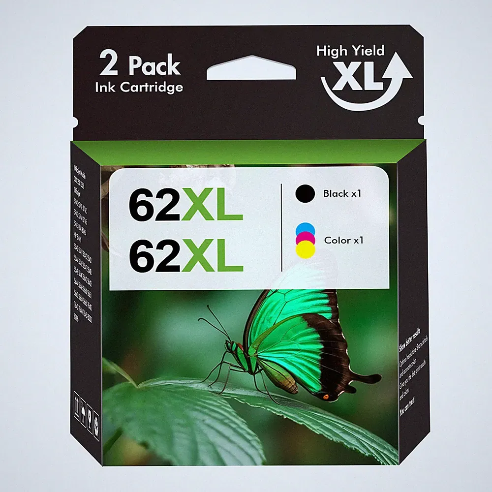 62 XL XXL Ink Cartridge 62 Ink for HP 62XL Envy 7640 5660 5540 5740 7645 Printer
