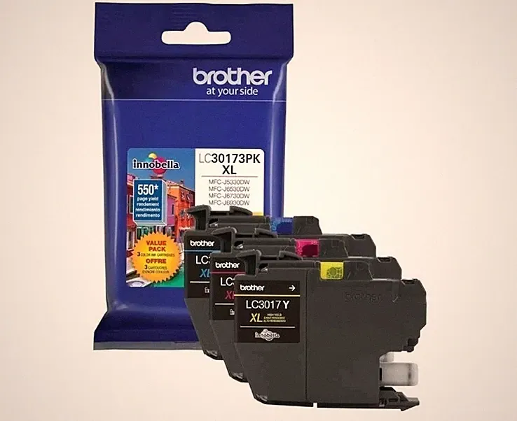 Brother Printer LC30173PK High Yield XL 3 Pack Ink Cartridges