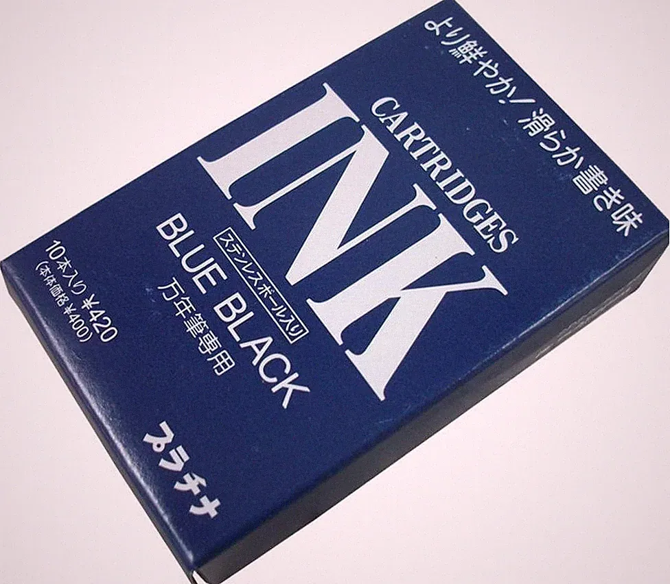 Fountain Pen Dye-Based Ink Cartridge - Blue Black - Pack of 10