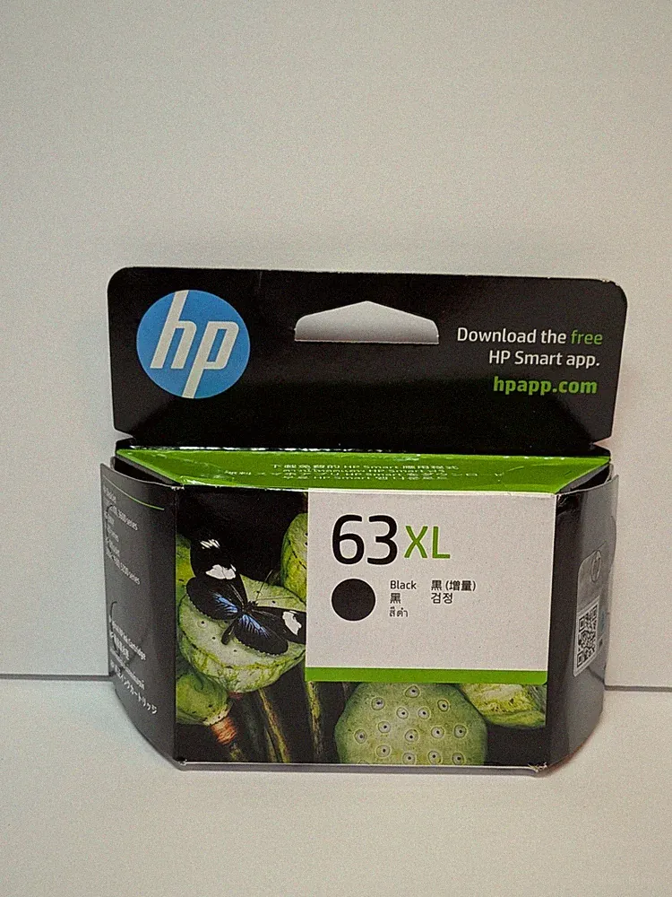 HP 63XL High-Yield Black Printer Ink Cartridge 63 XL Exp 7/2027 ~ NEW & Sealed